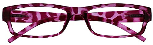 OPULIZE ACE Lesebrille Rosa Schildpatt Leicht Komfortabel Leser Herren Damen Lesehilfe R32-4 +1.50