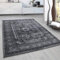 HomebyHome Vintage Teppich 160x230 cm Orientalischer Teppich Kurzflor - Grau für Wohnzimmer, Küche, Esszimmer, Flur und Schlafzimmer - Klassischer Teppich mit Oeko-TEX