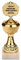 BRUBAKER Pokal - goldene Trophäe mit Marmorsockel - Geschenkidee zur bestandenen Prüfung - Motiv: Hurra! Prüfung bestanden
