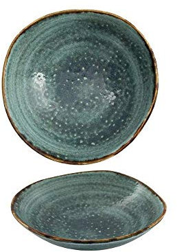 summa - Plato hondo diámetro 16cm Turquesa (Mediano). Set 6 unidades. Vajilla moderna de color | Colección Moon. Uso en casa, restaurante y fiestas