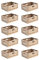 10x Faltbox im Holzdesign 40x30x16 * Klappbox für Obst, Gemüse * Obstkiste Gemüsekiste Holz Optik