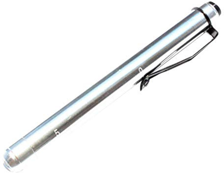 Uonlytech LED Taschenlicht Kreative Stift Licht Ohr Mundhöhle Untersuchung Penlight Tragbare Stift Lampe für Krankenschwester Klinik ohne Batterie Silber Weißes Licht