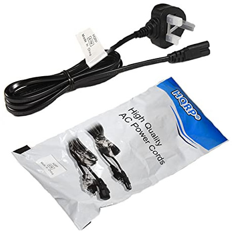 HQRP 5ft 2-Prong Non-Polarized IEC C7 (Figure-8) AC Power Cord Mains Cable compatible with Samsung DA-E750 HT-FM53 HT-H4500 HT-H5500W HT-H6500WM HT-HM55 HT-J4100 HT-J4500 HT-F4500 HT-J5500W