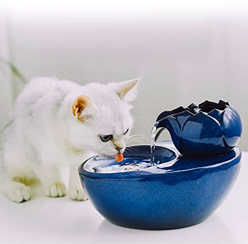 Distributore d'acqua per gatti, in ceramica, per animali domestici, bere acqua automatica, ciclo di alimentazione dell'acqua, flusso di gatto, fontana, bacino, cane, distributore d'acqua per cani