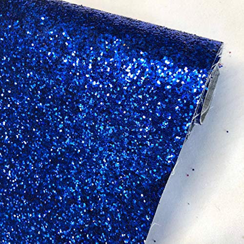 Chunky Glitter Fabric Sparkly A4 A5 Vinyl Faux Leather Craft Bag Wall Decor Bow (Royal Blue, A4 Sheet)
