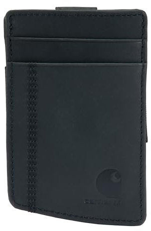 Carhatt Herren-Geldbörse aus Leder mit Vordertasche, Schwarz (Vordertasche), Einheitsgröße