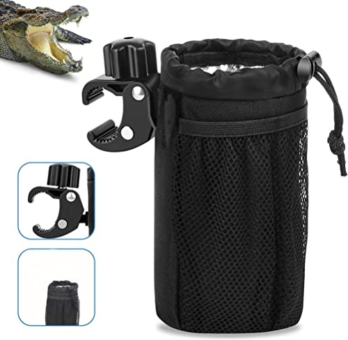 ARTOCT Porte-gobelet Moto avec Pince, Porte-gobelet en Tissu Oxford, Sac de Rangement pour vélo réglable à 360 degrés avec Cordon de Serrage pour Moto, Bateau, Kayak