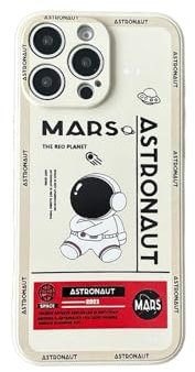 Yonds Queen for iPhone SE Case 2022 (3rd Generation), Compatible with iPhone 7 / 8 /SE2 (2020) Cool Astronaut Space Mars Rocket Design TPU Protective Shockproof Case(iPhone 7/8 /SE3, White)
