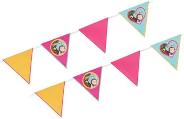 Smiffys Masha & the Bear Geschirr Party-Girlande, 3m