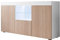 MB Muebles Bonitos | Wohzimmer Esszimmer Schrank Möbel Sideboard Modell Natolia | Breite 150 x Höhe 83 x Tiefe 40 cm | Mattes Melamin | 3 Türen | LED-Beleuchtung | Weiß und Sonoma