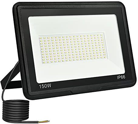 toobettp Foco LED Exterior 150W, 15000LM Focos LED Exterior 6000K Blanco Frío Luz Exterior Impermeable IP66 Proyectores Exteriores para Garaje Jardín Patio Parque