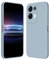 RankOne Custodia per OPPO Reno8 Pro 5G (6.7 Inches) Cover Morbida in Silicone TPU - Blu fumo