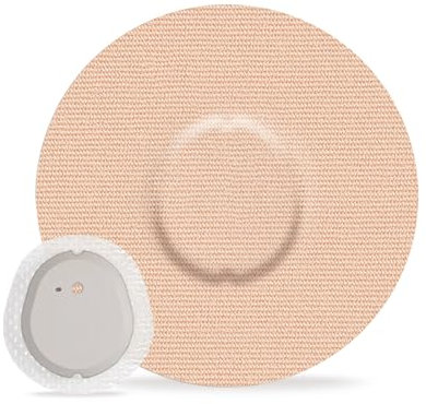 funpatch Dexcom G7 Adhesive Patches Waterproof 20 Pack Overpatch for Dexcom G7 Flexible CGM Tape Hypoallergenic & Latex-Free Stelo Overlay Patch for 10 Days Long Stay without Glue in The Center, Beige