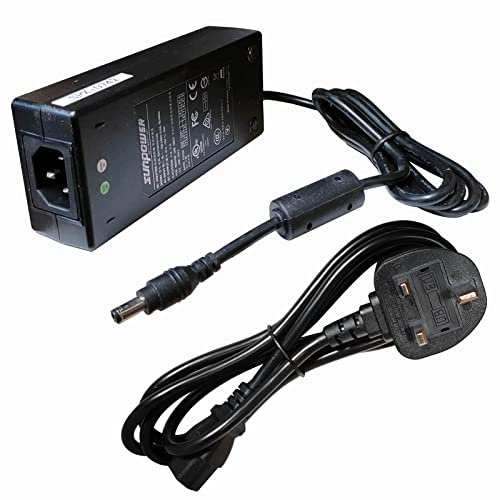 12V 10A 120W Power Supply UK AC 100-240V 50-60HZ To DC 12V 10 Amp UK Plug Adapter Transformer 5.5x2.1mm - 2.5mm Jack for LED Strip Lights, LED Drivers, CCTV Security Systems, Router, Monitors