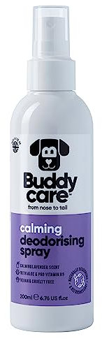 Buddycare | Spray Déodorant pour Chiens - Spray Déodorant Apaisant pour Chiens - Avec Aloe Vera & Pro Vitamine B5, Lavande, 200 ml (Lot de 1)