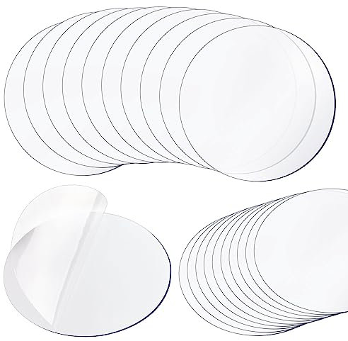 Ailvor Doppelseitiges Klebeband, 20 Stück Doppelseitige Klebepads, Spurloses Waschbares Klebeband Extra Stark, Nano Klebepads Transparent für Teppich, Fliesen, Küche (Rund, 5cm)