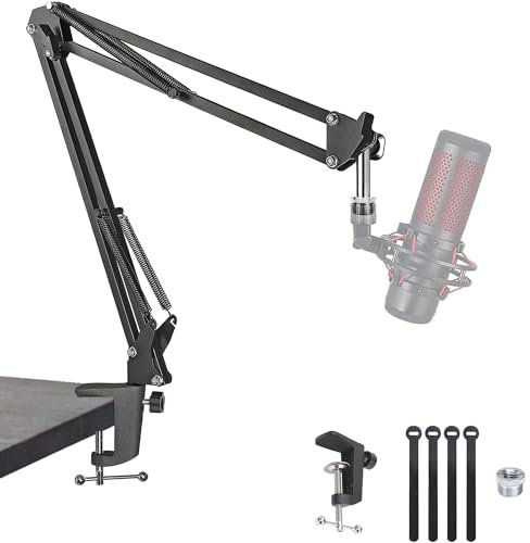 For Hyperx Quadcast Boom Arm, Boom Scissor Arm For Hyperx Quadcast S, Adjustable Suspension Boom Scissor Arm Stand for RGB USB Condenser Microphone Hyperx Solocast