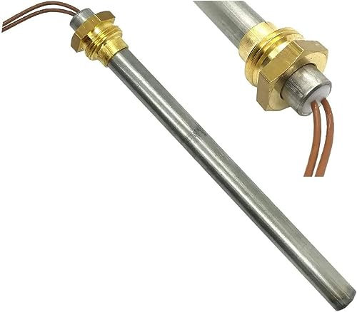 N2ELECTROITALY- Candeletta Accensione Stufa Pellet 300W, Diametro 9,9mm Lunghezza 140mm (150mm Totali)-280W Filettatura 3/8 Gas, Resistenza per Riscaldamento Rapido, Ricambio Modelli Ungaro Piazzetta