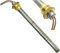 N2ELECTROITALY- Candeletta Accensione Stufa Pellet 300W, Diametro 9,9mm Lunghezza 140mm (150mm Totali)-280W Filettatura 3/8 Gas, Resistenza per Riscaldamento Rapido, Ricambio Modelli Ungaro Piazzetta