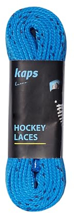 Kaps Lacets de Skate Imperméables en Polyester Résistance à la Traction Exceptionnelle 190 daN - Résistants à l'eau - Pour Patins de Hockey sur Glace - Bleu et Bleu marine - 274cm