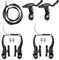 Komplettes Universal Fahrrad Bremsen Set: TOATELU 2 Paar V Brake Set Komplettes V-Brake Fahrrad Bremsen Set Geeignet für Bremsanlage für MTB, Citybike, Mountainbike Bremsen Set