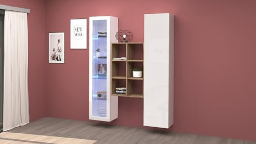 Arredocasagmb.it Parete Attrezzata Sospesa Mobile Soggiorno Tv Moderno Base Legno Libreria MATRIOSKA 16