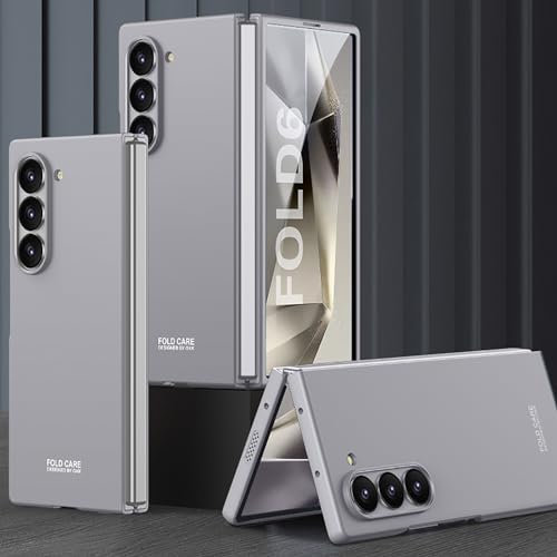 COQUE Custodia Galaxy Z Fold 6 5G Cover,custodia per cellulare ultra sottile e pellicola incorporata, cover per telefono pieghevole per Samsung Galaxy Z Fold 6 5G-Grigio