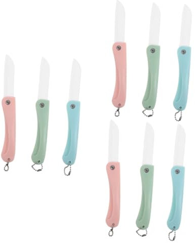 TOPBATHY 9 Stk Schälmesser gemüsemesser speckmesser falzmesser obsthäcksler keramik haushaltsgadget gemüseschäler Keramik faltbar Obstschneider aus Keramik Keramikmesser