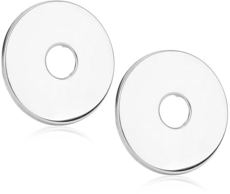 2pz Flangia per Braccio Doccia Grande, 8cm Piastre di Scudi Rotonde di Grandi Dimensioni Parti di Ricambio per Copritubo Doccia in Acciaio Inossidabile per Bracci Soffione Doccia