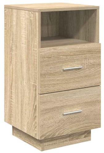 vidaXL Nachttisch mit 2 Schubladen Sonoma-Eiche 36x36x68 cm