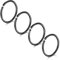 LAURITAMI 4 Stück Nasenpiercing Ring 22G Chirurgenstahl Dünn Nasenpiercing Ring Schwarz Set,Septum Clicker Ring,Lippe Ohr Nasenpiercing Schmuck 8MM