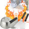 Cerkkapo Lot de 4 presse-hamburger Smash en acier inoxydable - Comprend une presse à hamburger - Spatule à barbecue, spatule et cloche à hamburger - Pour plancha, barbecue à gaz, teppanyaki