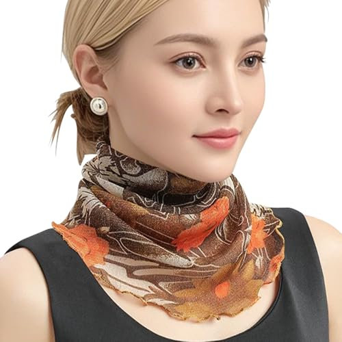 kailisi Diverse Magic Scarf, 2025 Neu Loop Schlauchschal Sommerschal Seidig, Damen Schal für Sonnenschutz, Stirnband (Ahornblätter)