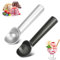 2 Pcs Icecream Scoop Metal, Nonstick Anti-Freeze Aluminum Scooper Spoon, One-Piece Design, Easy to Wash, Ice Cream Scoop for Mashed Potato, Gelato, Sorbet, Cookie Mix, Melon & Nuts