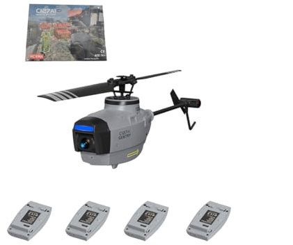 Joytopiaminds C127AI Scout RC Helicopter with 1080P Camera, 2.4G 4CH AI Intelligent RC Helicopter with 6-Axis Gyro, Scout Drone with One Key Take Off/Landing & Optical Flow Positioning - RTR