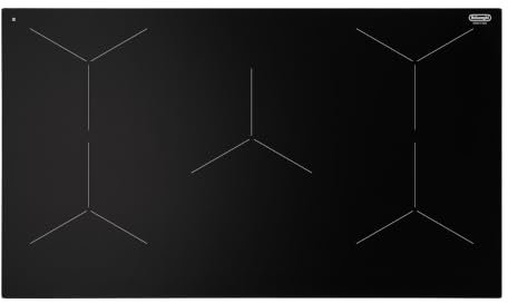 De'Longhi NSI 952 Piano Cottura A Induzione 90 Cm, Vetroceramica Nero, Comandi Touch, 5 Zone Di Cottura, Booster, Blocco Tasti