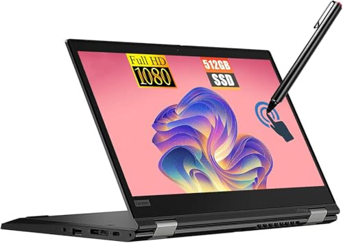 Lenovo ThinkPad L13 Yoga Gen 2, 2 in 1 Business Laptop, Intel Core i5-1135G7, touchscreen FHD da 13,3 pollici, 8 GB RAM, SSD da 512 GB, Windows 11 Pro (ricondizionato)