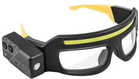 Work Glasses for Men Safety Cycling Eyewear Light Safety Goggles Fog Sun | Biking Glasses Fogfree UV Dustproof Welding Light Eyewear for Night Walk Outdoor Adventures Men Women Sports Fishing Runn
