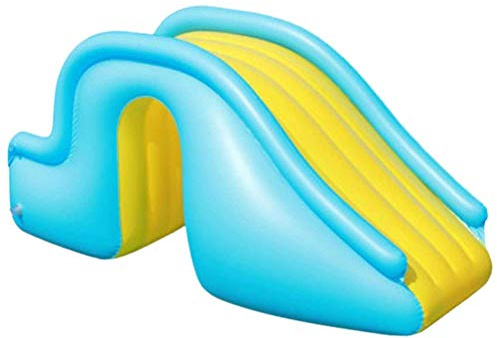 Maqulae Inflatable Water Slide for Kids, Summer Swimming Pool Slide, Outdoor Water Play Toy, Durable PVC Backyard Pool for Garden, Lawn (Blue)