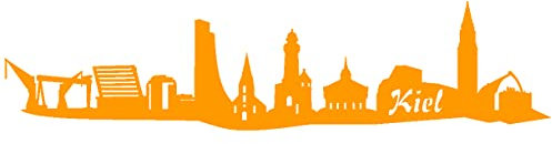 Samunshi® Aufkleber Kiel Skyline Sticker 140 x 28cm goldgelb