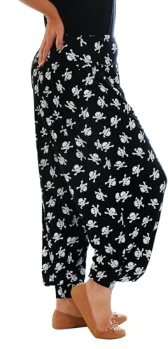 WearAll - Damen Übergröße Harem Druck lang und volle Hosen - 5 Designs - Größe 40-54