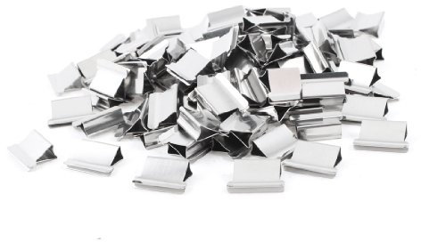 sourcing map 100 pcs 15mm x 10mm x 5mm Tacker Spender Nachf¨¹llung Papier Klammer Clip Metall de de