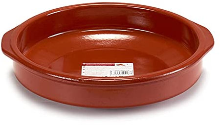 BigBuy Home S3605201 Cazuela Barro Cocido, Diametro 30 cm