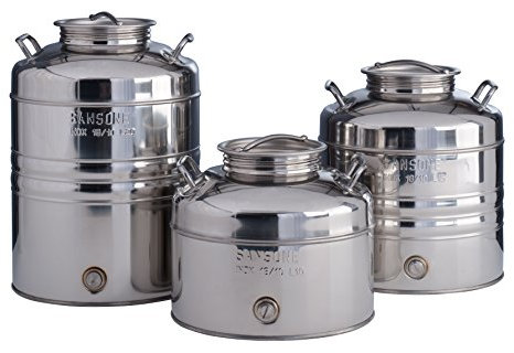 La Nuova Sansone - Fusto in acciaio inox per olio alimentare liquido Serti, 15 litri