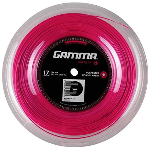 Gamma Tennissaite Moto Pink 16 (1.29 mm) 200 m Rolle, GZMOR