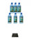 Fiji Wasser von den Fiji-Inseln 6 x 0,5 Liter + Käseplatten - 1 er - Set 22 x 16 aus Schiefer für Dinnerpartys und Veranstaltungen
