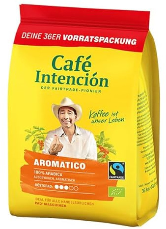 Café Intención Ecologico 6x 36 Pads á 252g (1512g) - 100% ARABICA, FAIRTRADE