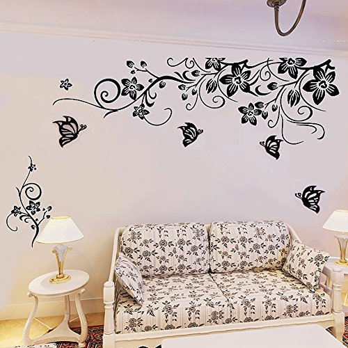OAMORE DIY 3D Riesiger Bilderrahmen Baum Wandtattoos Kristall Acryl Kunst Aufkleber für Kunst Aufkleber für Schlafzimmer Wohnzimmer Dekor (L, Style8)