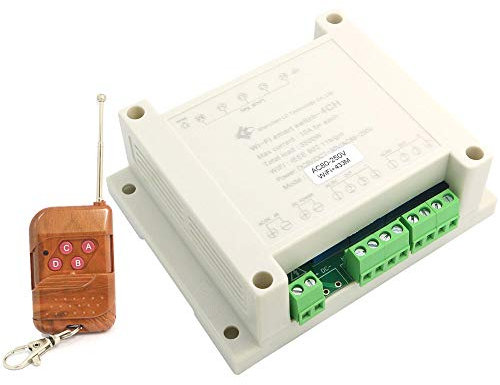 DollaTek 4 vías Wi-Fi inalámbrico remoto inteligente interruptor bricolaje Home Timing/retraso auto-bloqueo/Inching/Interlocking relé - Tener Shell 220V + 433M control remoto
