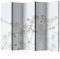 decomonkey Paravent Raumteiler Innen Blumen 225x172 cm 5 Teilig Beidseitig Room Divider Wall Raumteiler Stehend Trennwand Sichtschutz Spanische Wand Sichtschutzwand Wohnzimmer Holz Natur